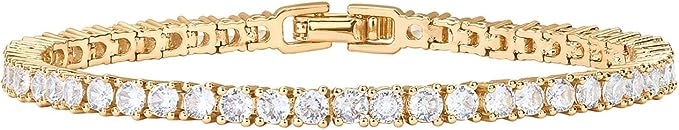 Ashley Classic Tennis Bracelet I Gold
