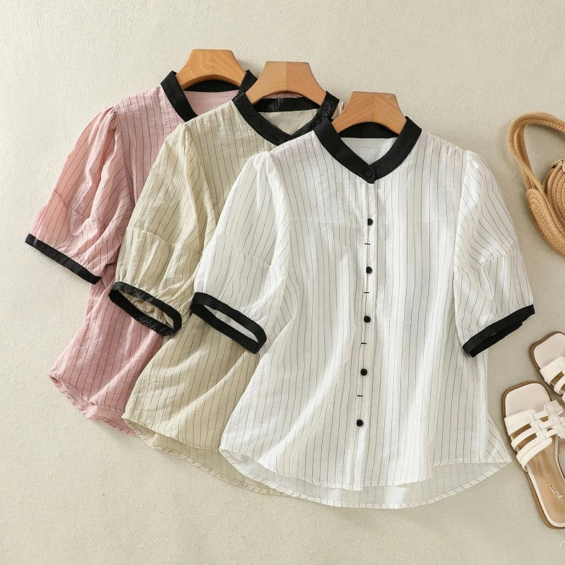 MIA LINEN BLOUSE