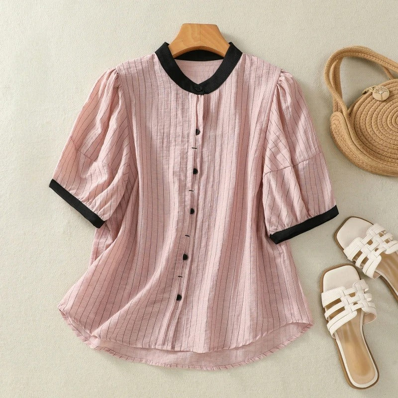 MIA LINEN BLOUSE