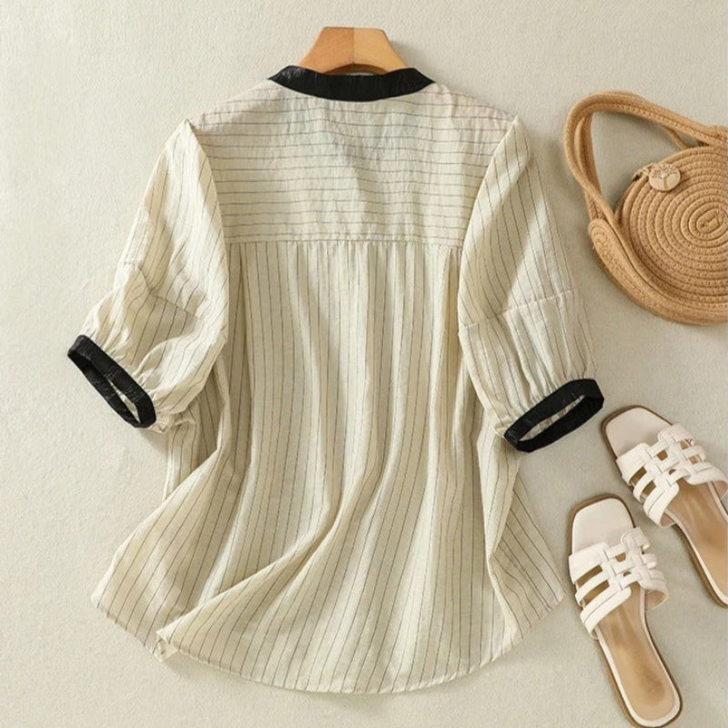 MIA LINEN BLOUSE