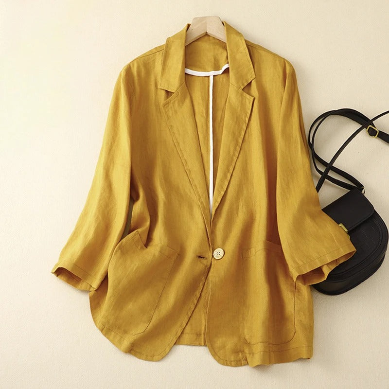 GIANNA LINEN BLAZER