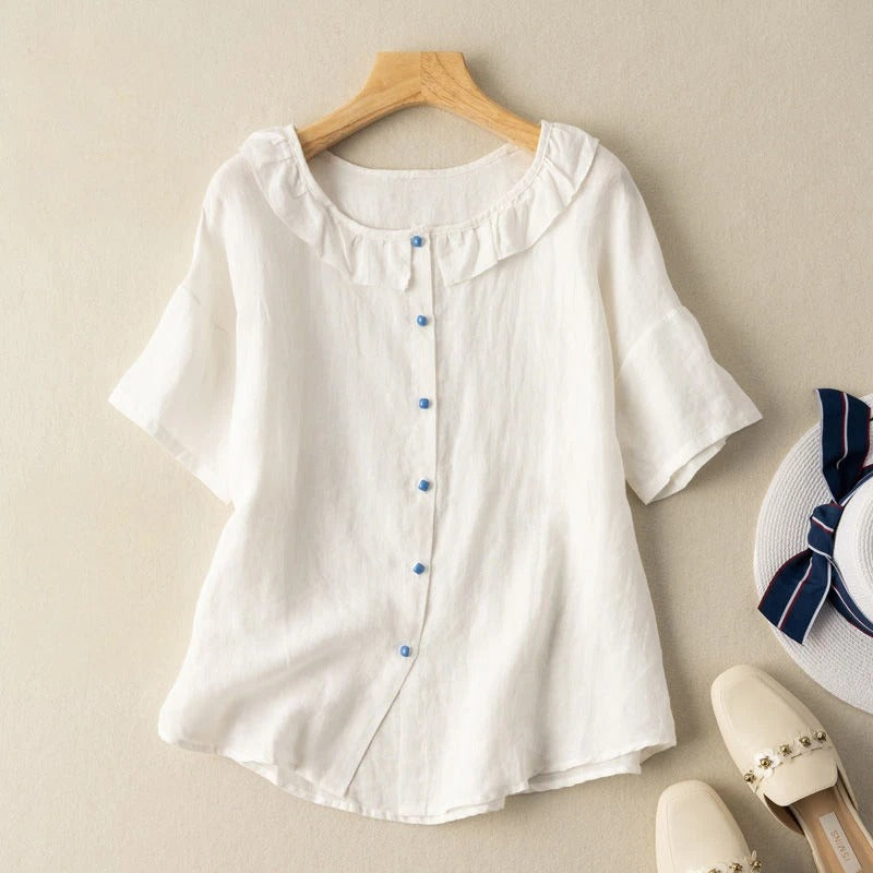 NICOLE LINEN BLOUSE