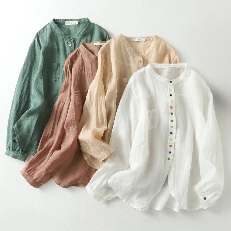 NORA LINEN BLOUSE