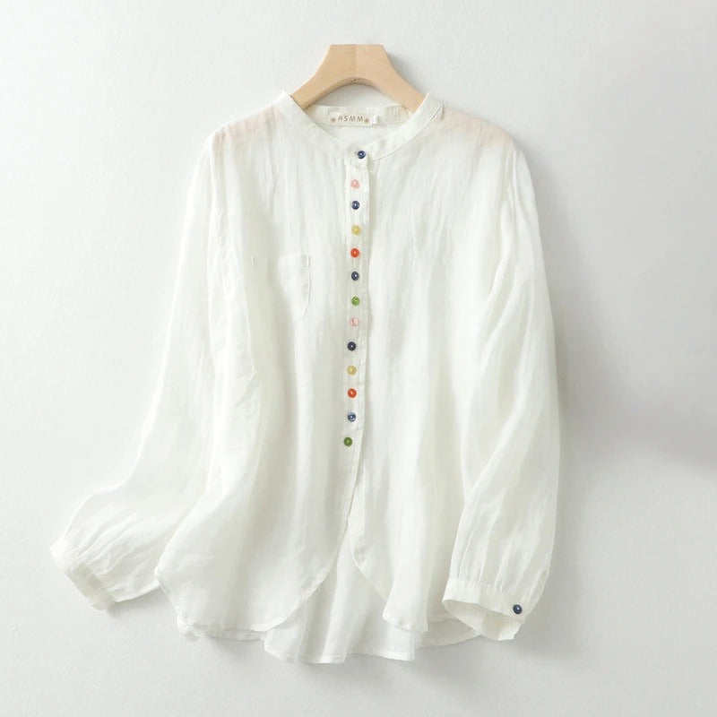 NORA LINEN BLOUSE