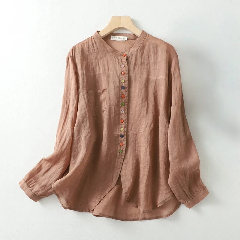 NORA LINEN BLOUSE