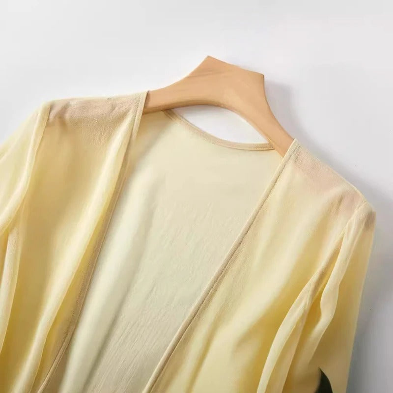 ALENA SILK CARDIGAN