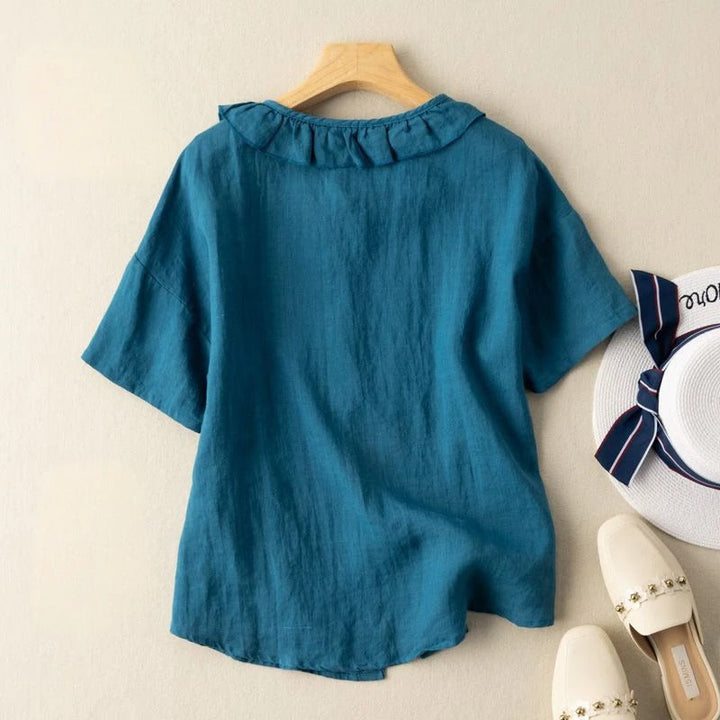 NICOLE LINEN BLOUSE
