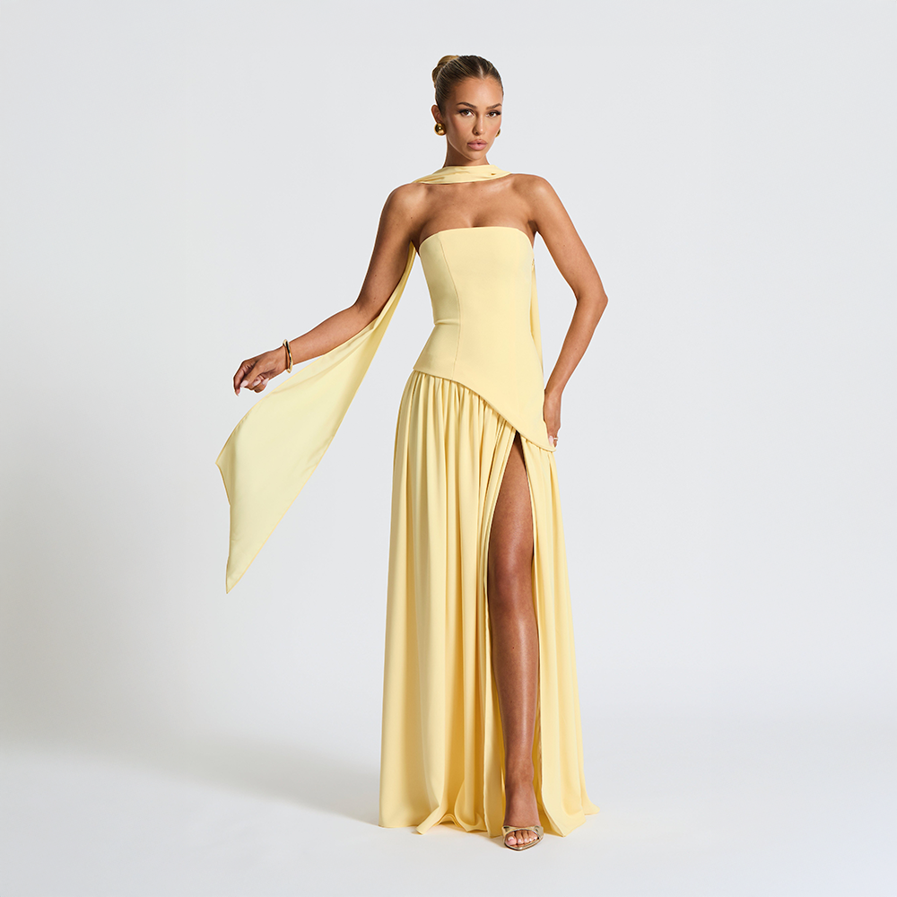 Solenne Drape Dress
