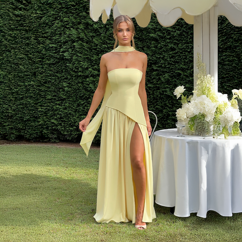 Solenne Drape Dress