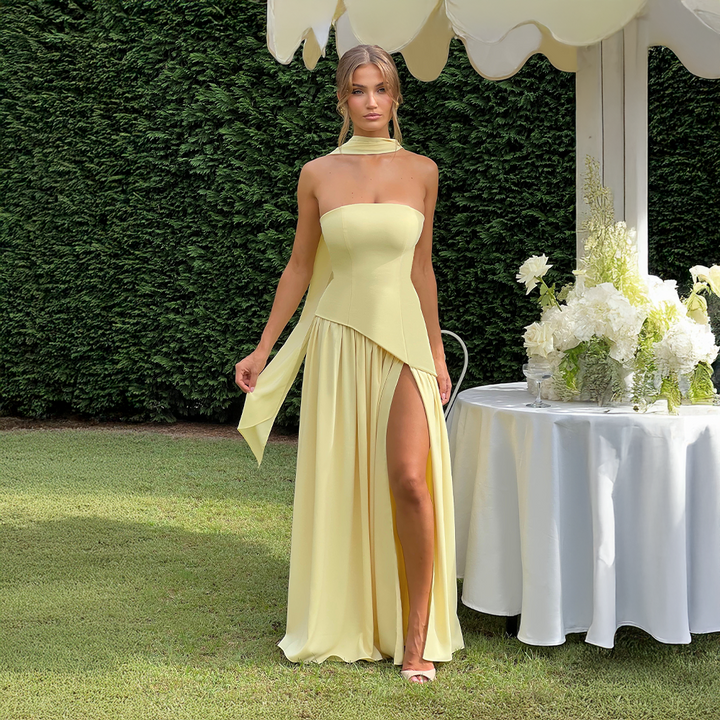Solenne Drape Dress