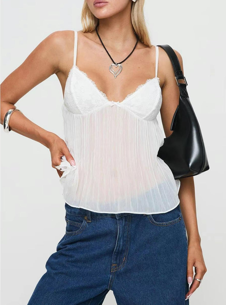 Soleil Pleat Top