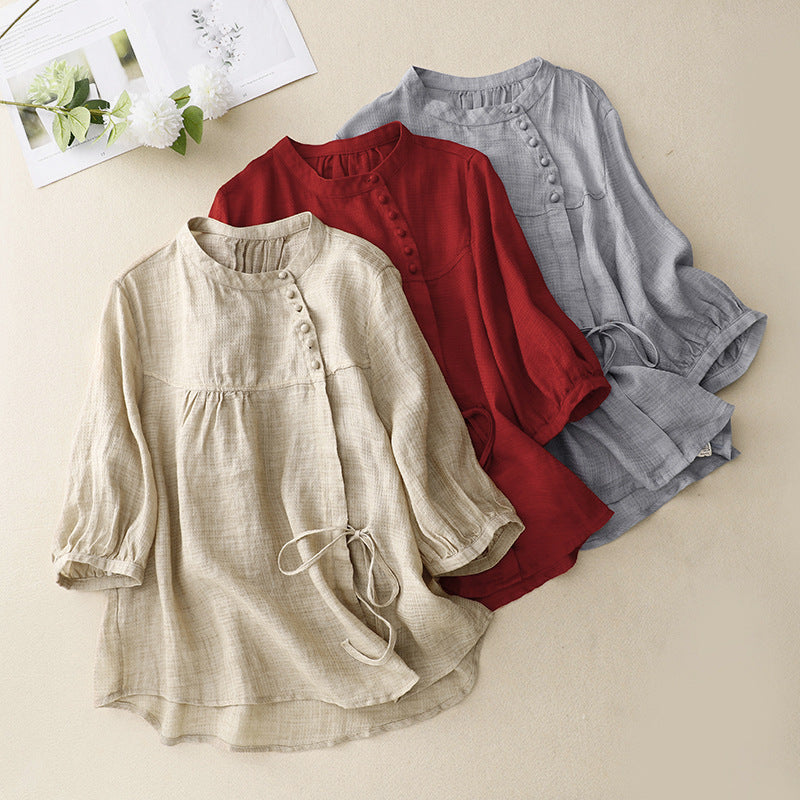 HEIDI LINEN BLOUSE