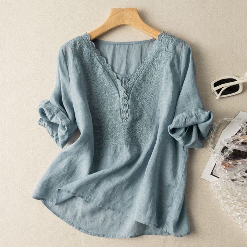 NOA LINEN BLOUSE
