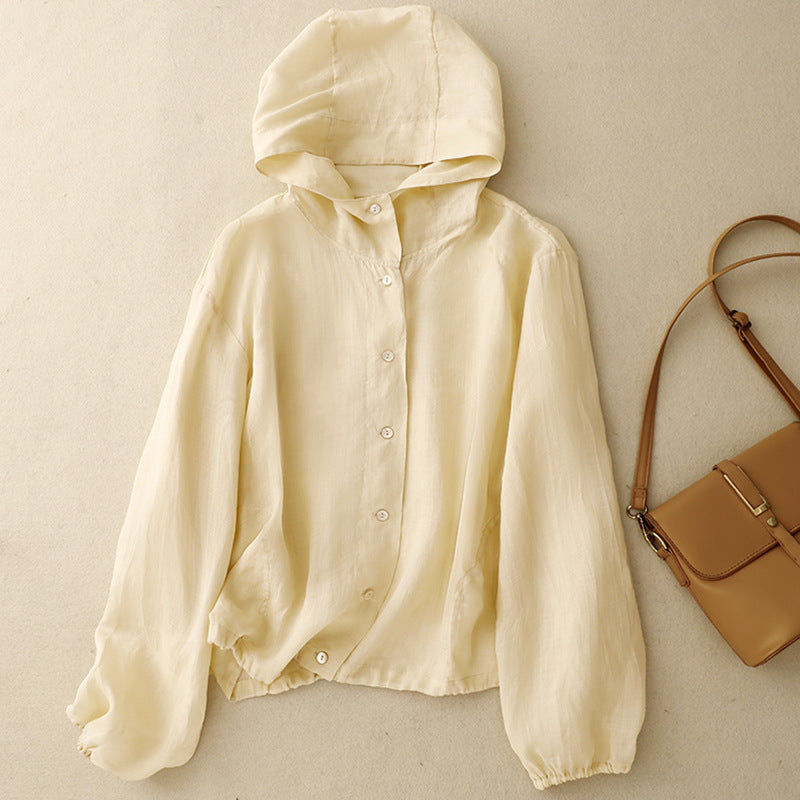 JENNY LINEN HOODIE