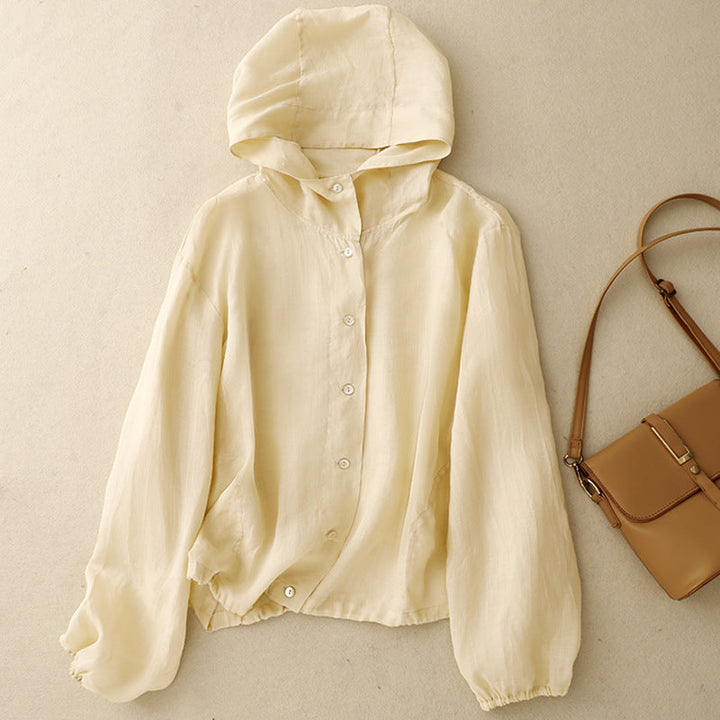 JENNY LINEN HOODIE