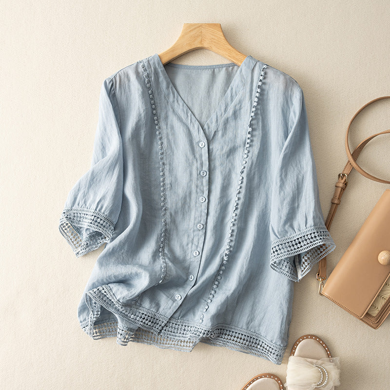 HARMA LINEN BLOUSE