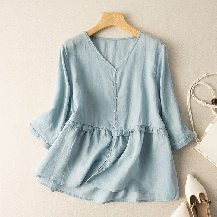MILA LINEN BLOUSE