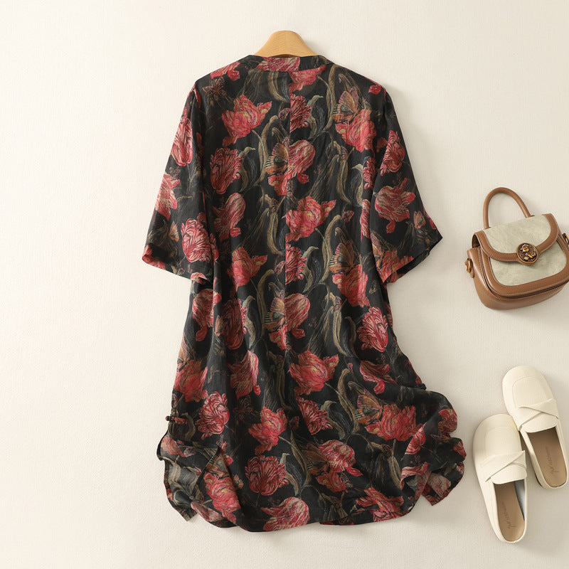 ELORA LINEN DRESS
