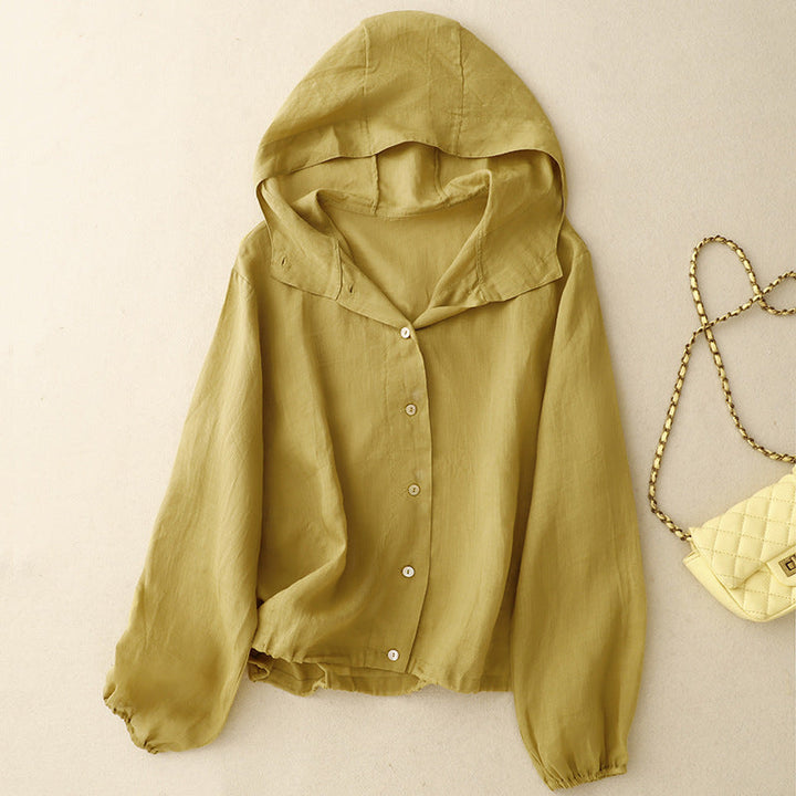 JENNY LINEN HOODIE