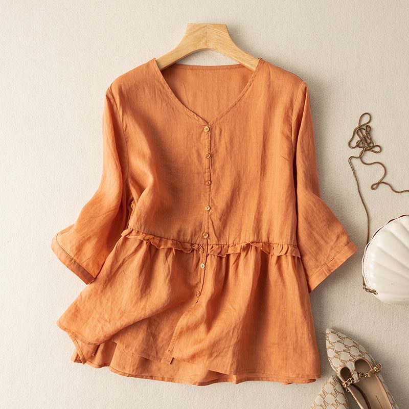 MILA LINEN BLOUSE