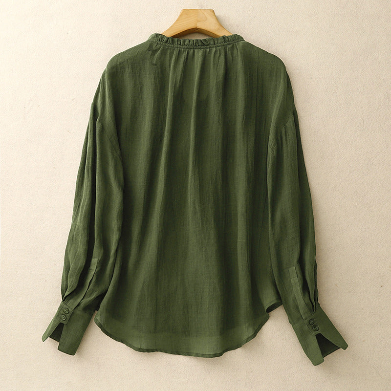 ADRIANA LINEN BLOUSE