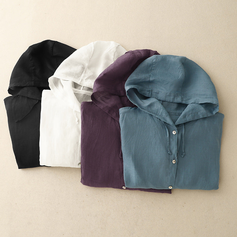LIA LINEN HOODIE