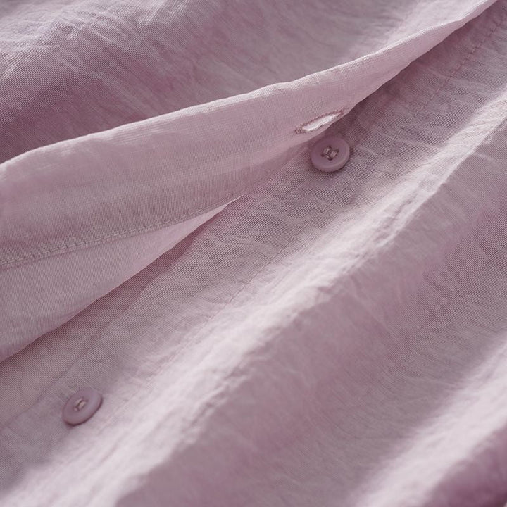 VIOLET LINEN HOODIE