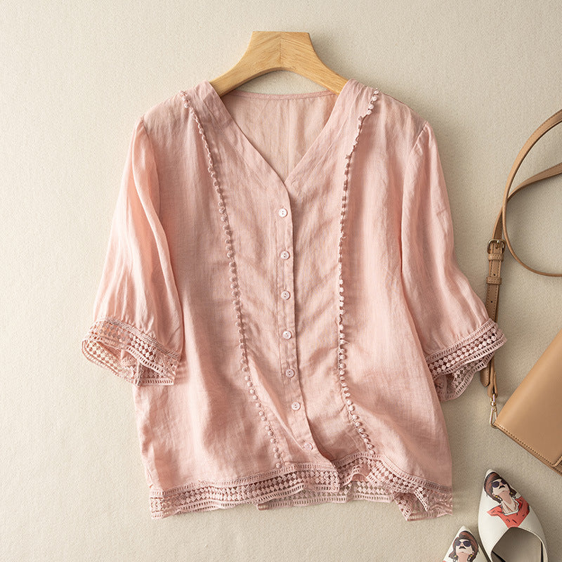 HARMA LINEN BLOUSE