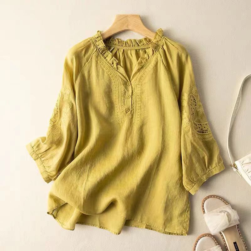 NATALIA™ LINEN BLOUSE