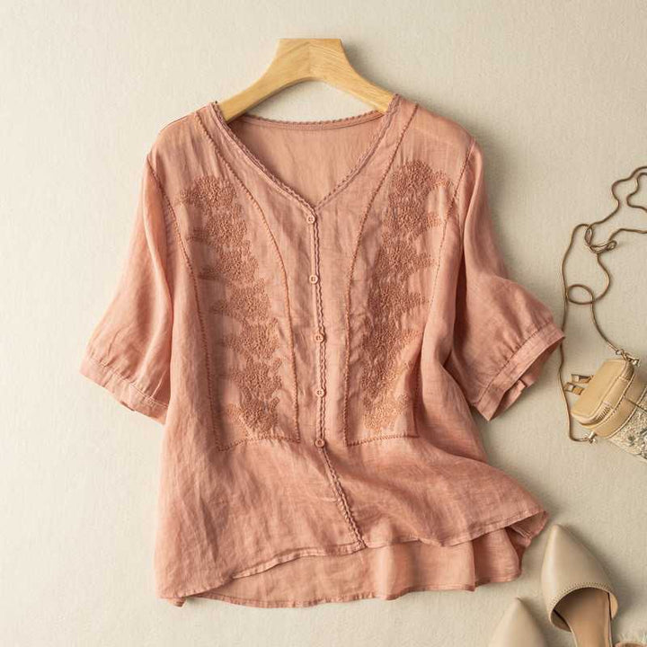 NORA LINEN BLOUSE