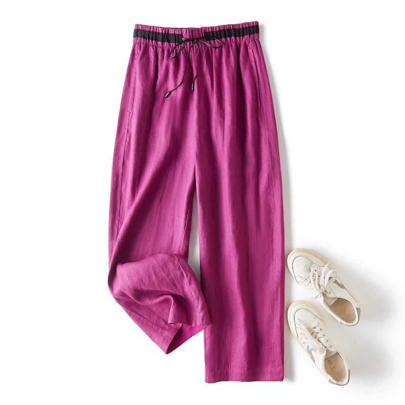 VIOLET LINEN PANTS