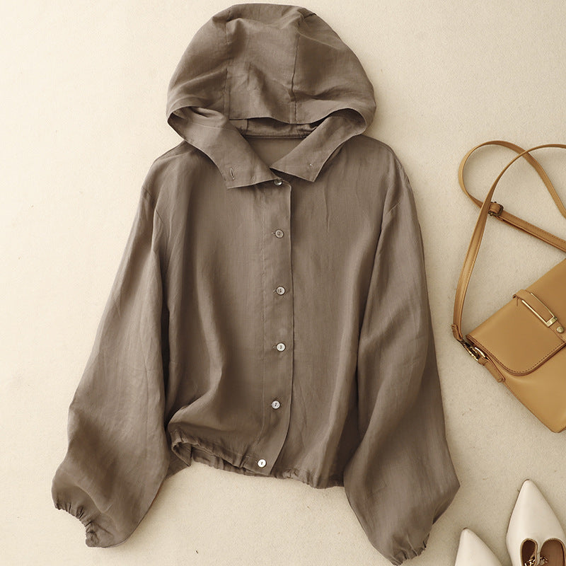 JENNY LINEN HOODIE