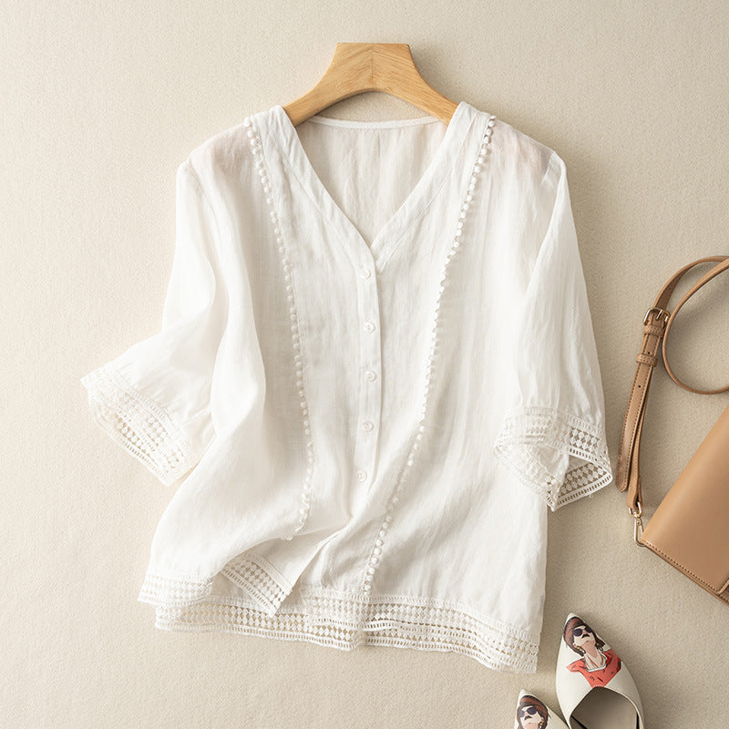 HARMA LINEN BLOUSE