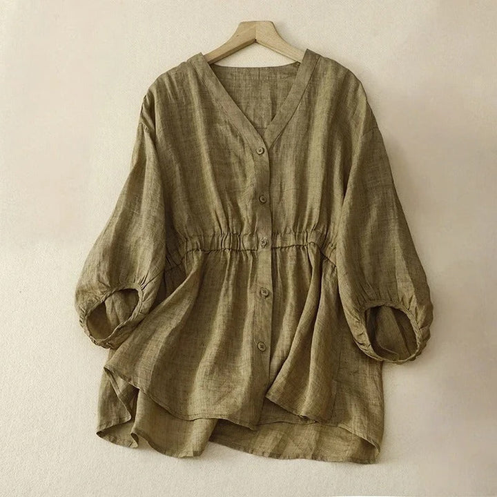 CLAIRE LINEN BLOUSE