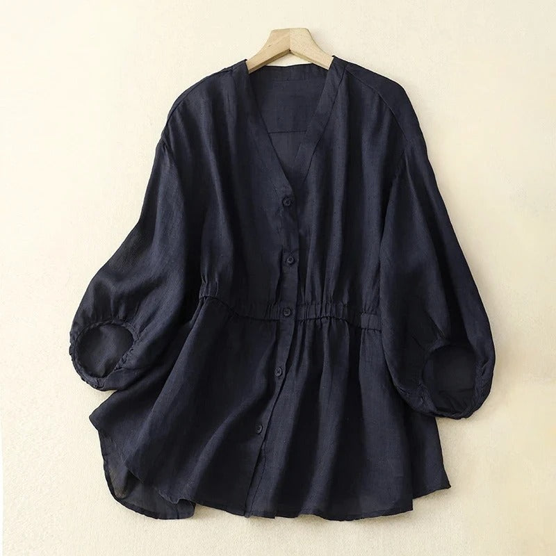 CLAIRE LINEN BLOUSE