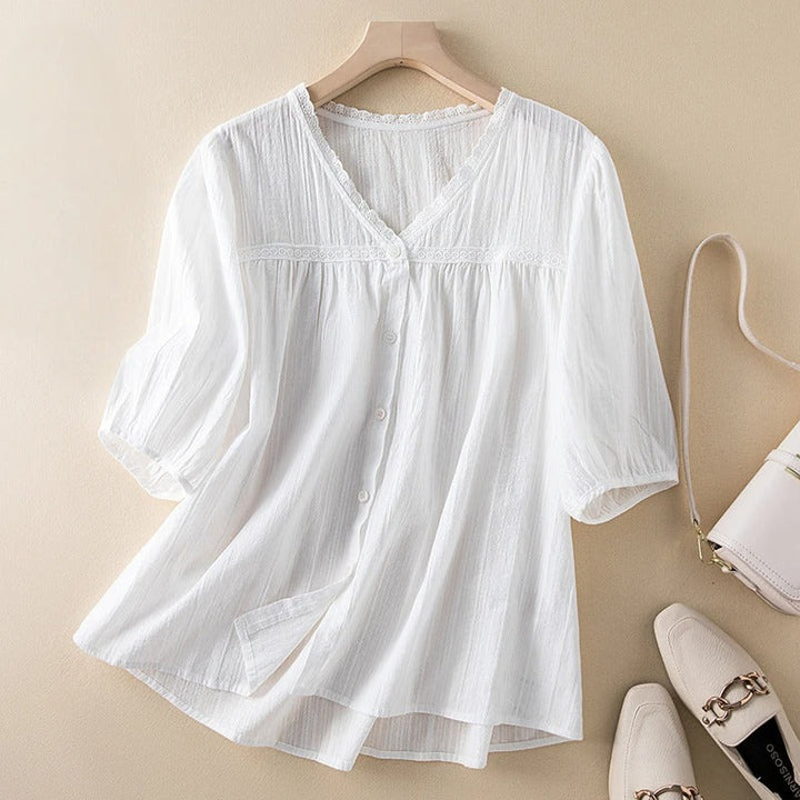 VICTORIA LINEN BLOUSE