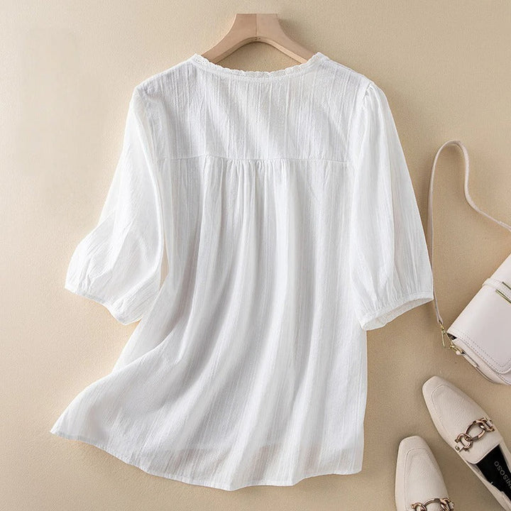 VICTORIA LINEN BLOUSE
