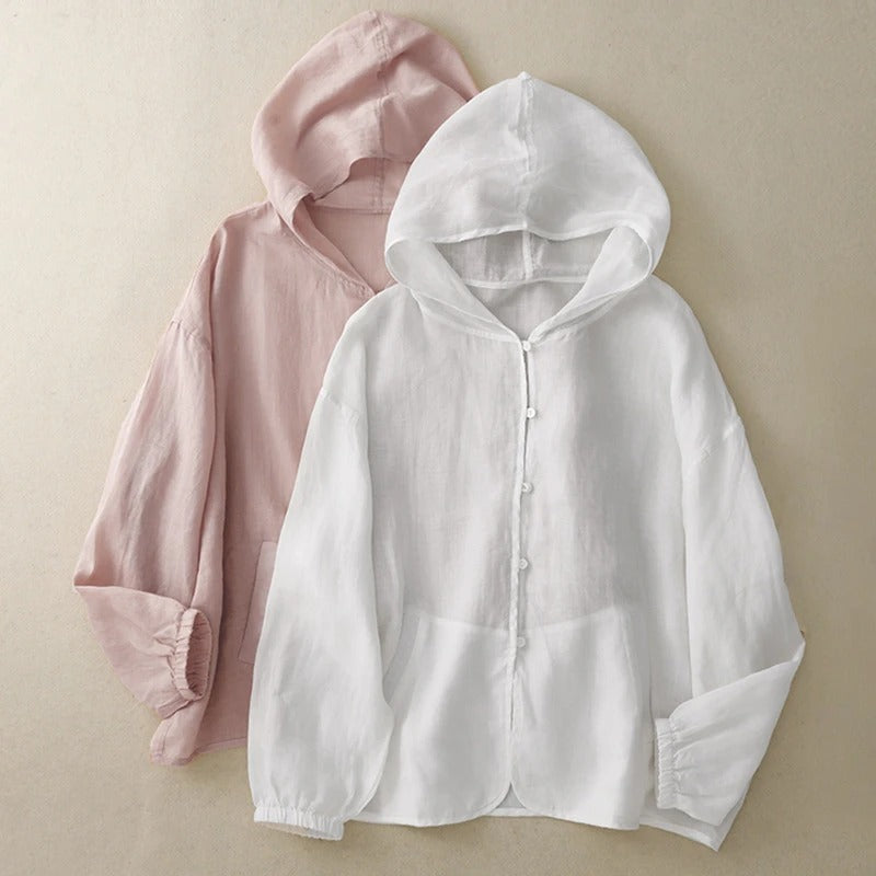 PAIGE LINEN HOODIE