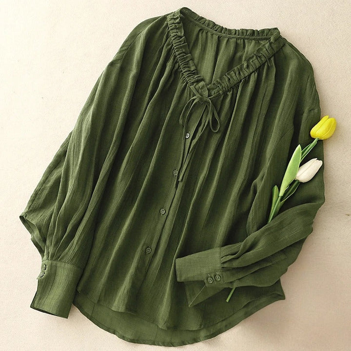 ADRIANA LINEN BLOUSE