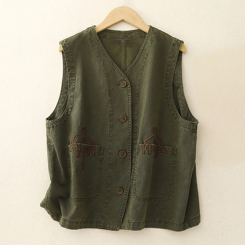 VELARIA LINEN VEST