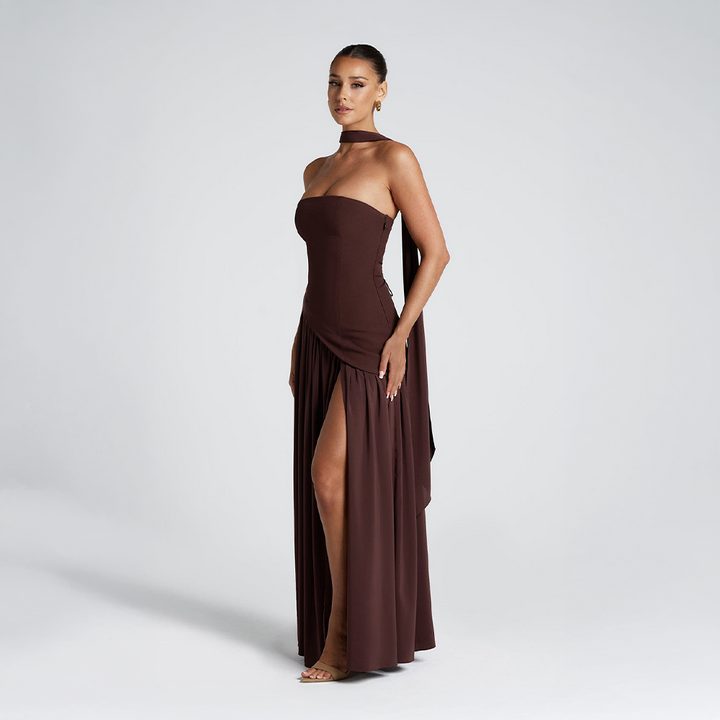 Solenne Drape Dress