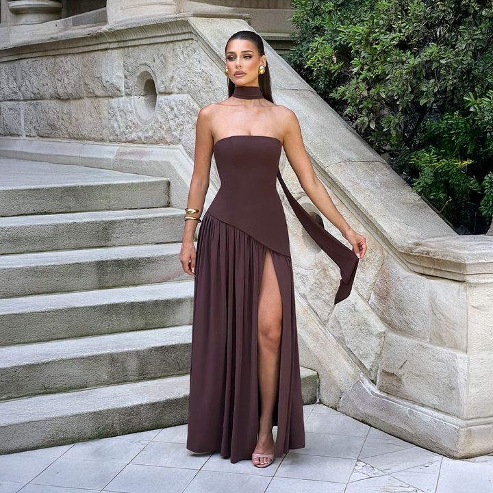 Solenne Drape Dress