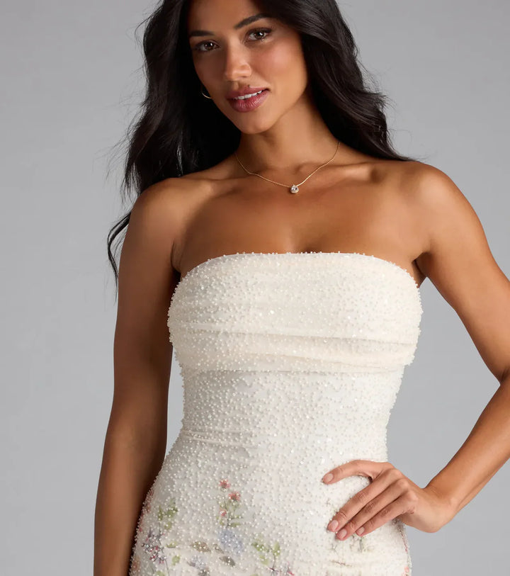 Rosalyn Beaded Mini Dress