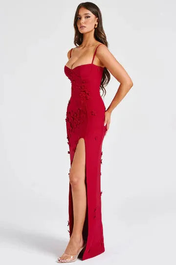 Mina - Appliqué Maxi Dress