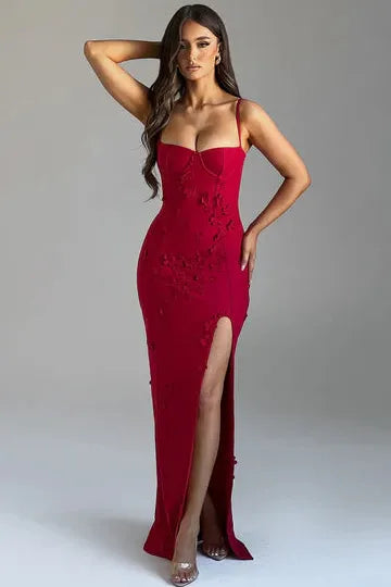 Mina - Appliqué Maxi Dress