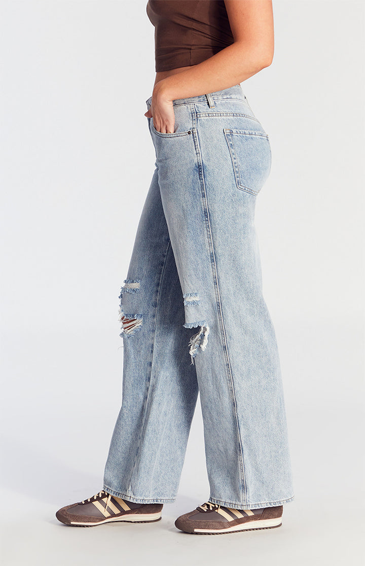Indigo Ripped Knees Jeans