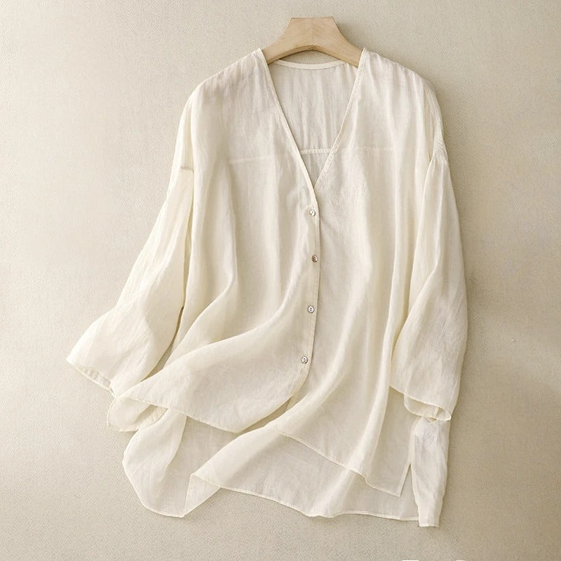 PETRA LINEN BLOUSE