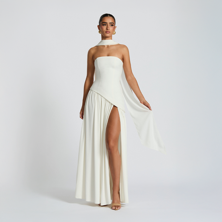 Solenne Drape Dress
